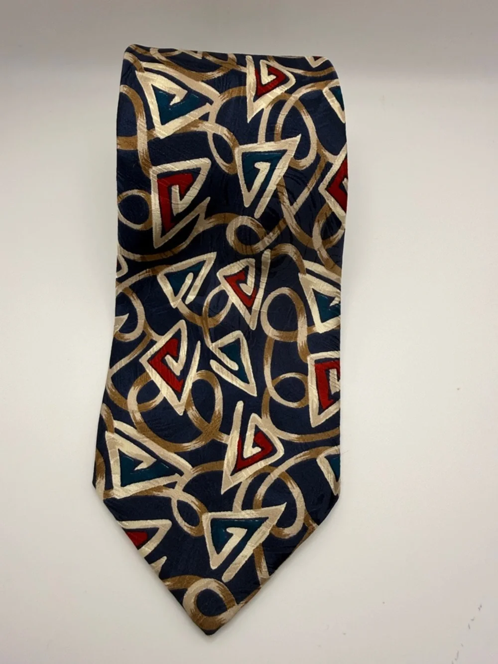 Alta Moda Cervino Vintage Tie Geometric 100% silk tie, made in Italy